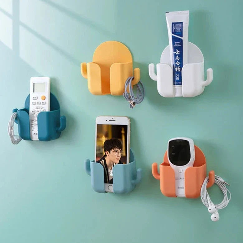 StickOn™ Wall Mount Holder with Side Hooks
