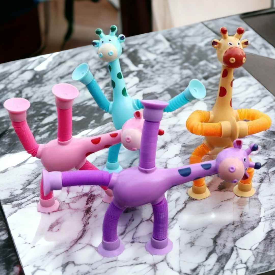 Telescopic Suction Cup Giraffe Toy for Kids