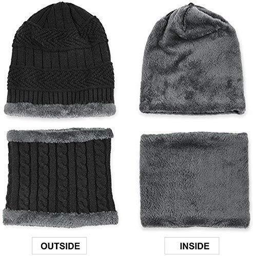 Winter Beanie Hat and Scarf Set for Men & Women