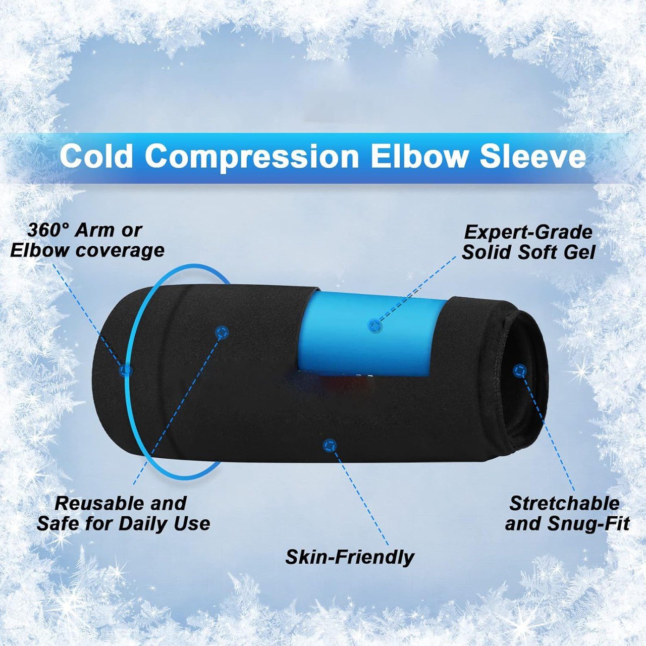 Heat & Ice Gel Compression Sleeve for Pain Relief