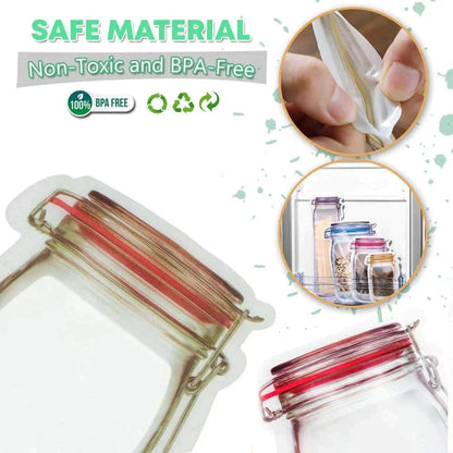 Food Storage Pouch (Jar Shape) - Reusable & Washable (500 Ml)